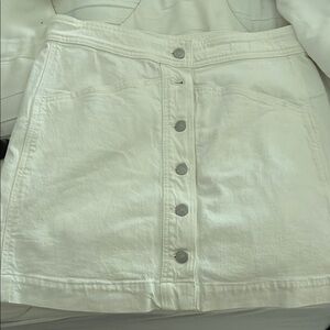 Madewell White A-Line Mini Skirt